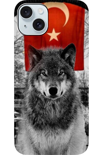 BGAKSESUAR Apple iPhone 13 Türk Simgesi Desenli Kamera Korumalı HD Baskılı Si...