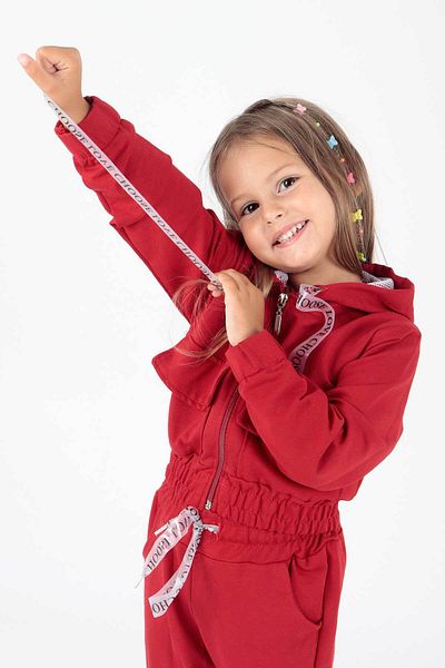 AHENGİM Girl's Trendy Tracksuit Set with Pockets and Hood Ak2234