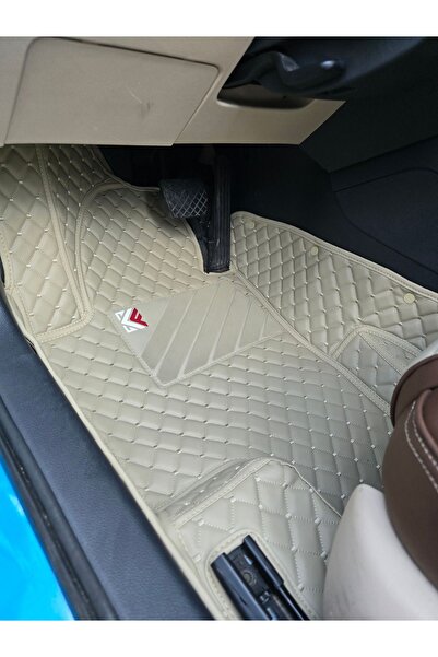FEYZA OTO Volkswagen Jetta 2011-2018 Bej Krem Renk Araca Özel 8d Premium Yeni Nesil Havuzlu Deri Paspas