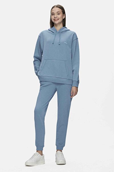 UCLA Weber Oversize Blue Embroidered Crew Neck Women's Sweatshirt