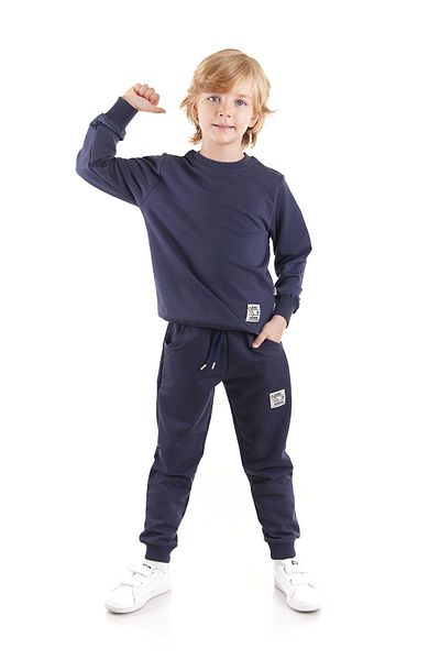 AHENGİM Αγόρι - Back To School Trend Βαμβακερό φούτερ και φούτερ σετ 2 τμχ Ak2528