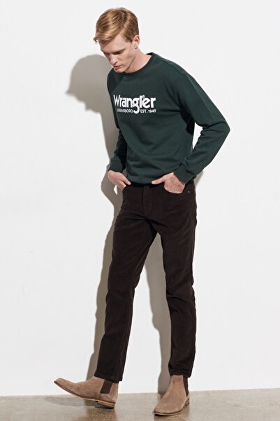 WRANGLER Texas Slim Fit Вузький крій Нормальна талія Вузькі штанини Еластичні Коричневі Чоловічі штани