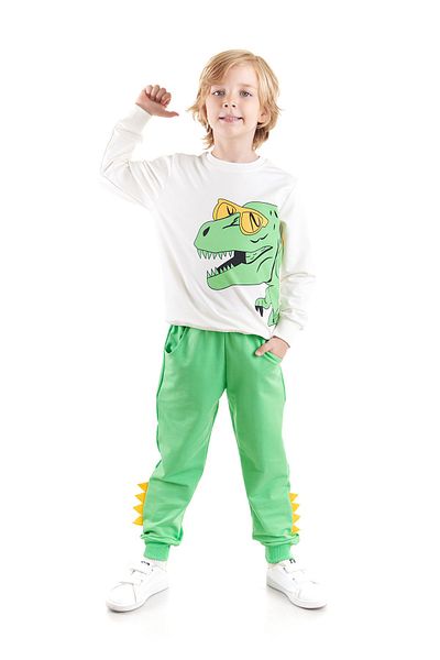 AHENGİM Boy's Dinosaur printed φούτερ και φούτερ σετ 2 τμχ Ak2531