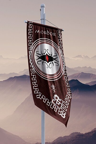 Vagonik Yüzüklerin Efendisi Güç Yüzükleri Mordor Krallığı Flama Bayrak 50x100