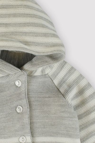 Peki Retro Baby Cardigan - Add 5 Pay 4, Acrylic Wool Knitwear, Hooded Pompom 12342