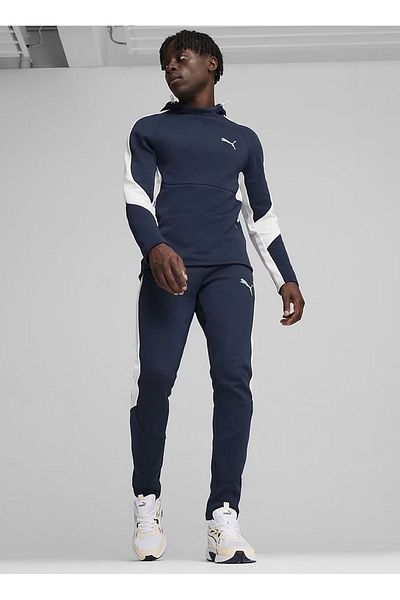 Puma Ανδρικό φούτερ με ίσιο πόδι Navy Blue 68180427 -EVOSTRIPE Παντελόνι DK