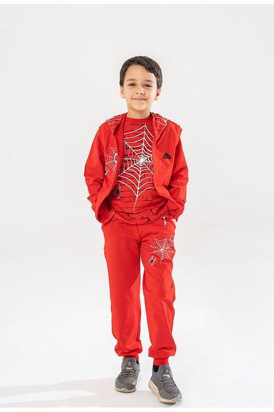 Gigas 3-Piece 2Pcs Lighted Licensed Spider-Man Suit, Spider-Man Outfit, Spider-Man Tracksuit