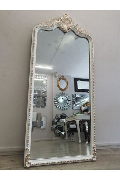 AYNA DENİZİ Princess Great White Gold Model Beyaz Altın Renk Dekoratif Boy Aynası