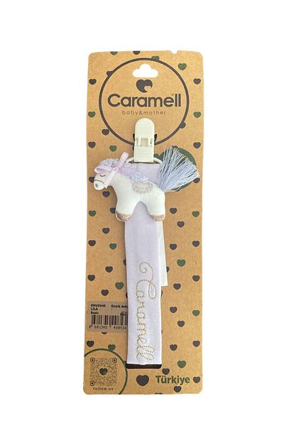 Caramell Baby and Horse Pacifier Holder with Unicorn Figure