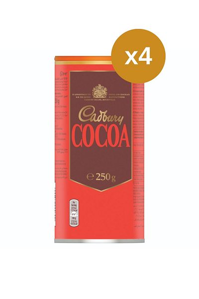 Cadbury بودرة كاكاو الشوكولاتة الأصلية 250 جرام × 4