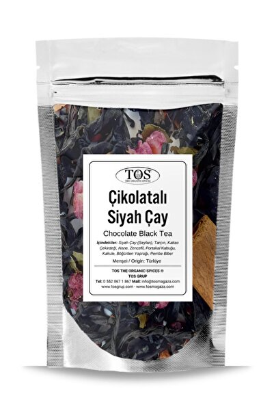 TOS The Organic Spices Çikolatalı Siyah Çay 100 gr (1. Kalite) Chocolate Blac...