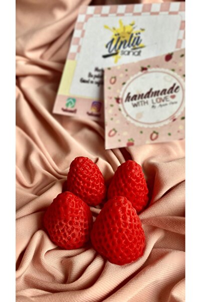 Handmade Çilek Esanslı Çilek Buhurdanlık Mumu (4 adet)