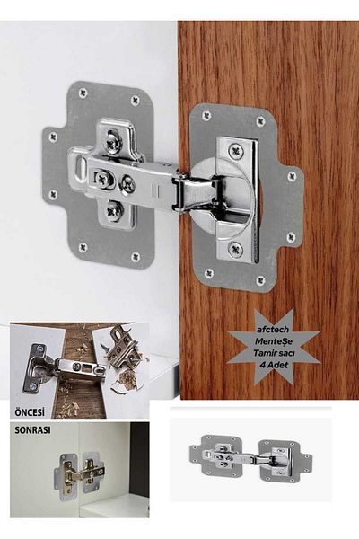 tafce Stainless Steel Hinge Repair Plate Hinge Repair Sheet Cabinet Repair Repair Sheet 4 Pieces