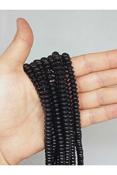 Yasamtohumu Piatra de onix cu secvență strălucitoare - tăiere șaibă 4x8 mm (5...