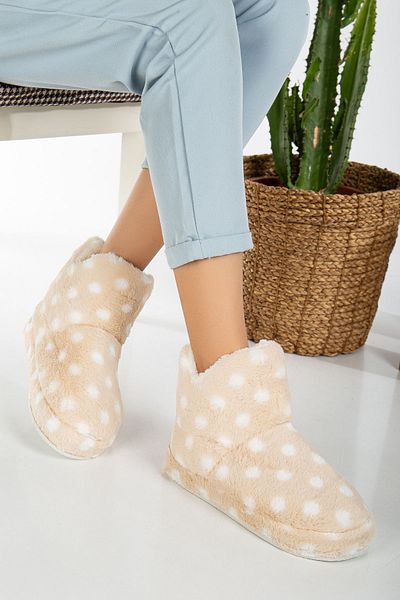 Slipcat Γυναικείες Παντόφλες Πουά Home Shoes - Home Boots