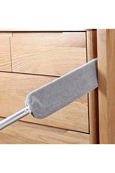 Pratik Şeyler Sihirli Mikrofiber Başlıklı Girintili Yüzey Dip Köşe Raf Temizleme Mopu Toz Alma Fırçası