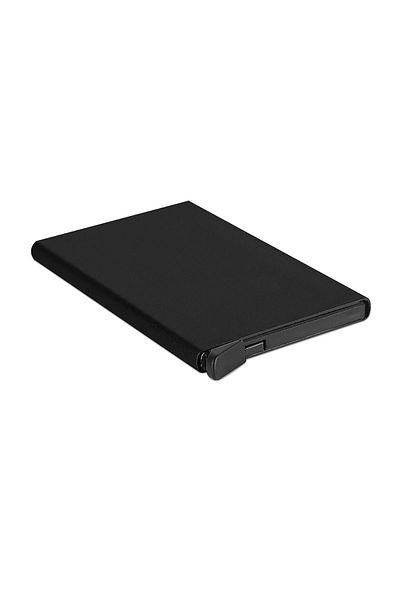 Gülay AVM Suport pentru cărți de vizită din metal negru - cu mecanism automat, cutie Gly-121