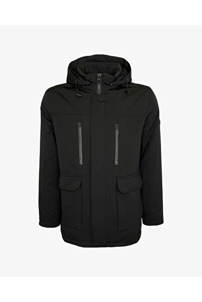 Witwork Erkek Siyah Kapüşonlu Parka