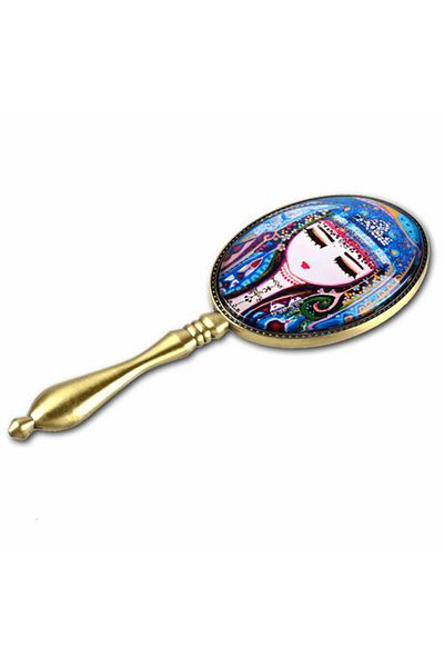 Biggdesign Authentic Female Patterned Decorative Hand Mirror