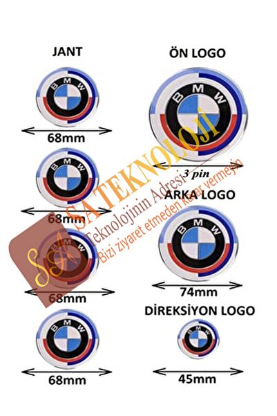 SATECHNOLOGY Bmw F30 Serisi 50.yıl Özel Logo Seti (newtypef30)