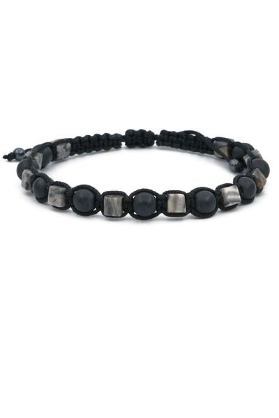SUMRA Sm-B-0103 Model Jasper and Hematite Natural Stone Bracelet