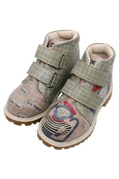 Dogo Bonjour Mon Chéri - Παιδικές Vegan Δερμάτινες Casual Μπότες, Πολύχρωμο Σχέδιο
