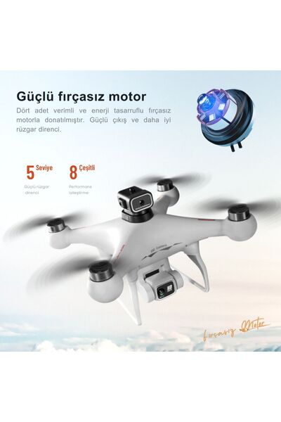 piha S116 Max Drone Fırçasız Motor 2 Batarya Ile 30 Dakika Uçuş 1080p Hd Çift Kamera Engelden Kaçınma