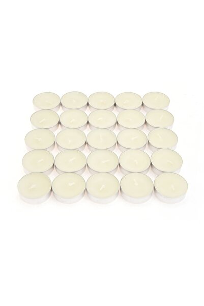 Genel Markalar 25'li Beyaz Tealight Mum - 3,8 cm, şık ve parlak ortamlar için...