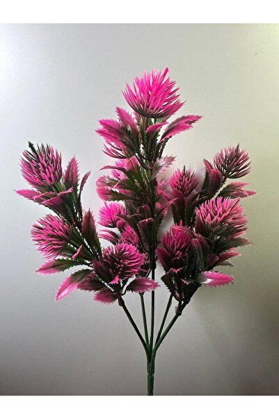 BYSHOME 5 فروع زهرة اصطناعية بلاستيكية باقة وردية إبرة صنوبر مقبلات نبات اراد...