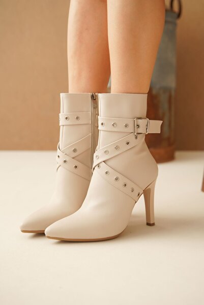 Marla Karen bot kapsüllü tokalı kadın 10 cm gecelik bot