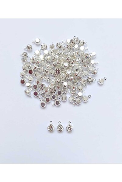 REN AKSESUAR Gümüş Renk Zirkon Taş 5mm 20 Adet