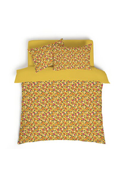 Evmila Çiçek Desenli Baskılı Çift Kişilik 200x220 Cm 2 Adet 50x70cm Nevresim ...