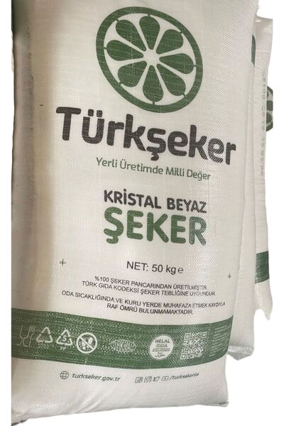 HİLALPAK Kristal Beyaz Toz Şeker 50 Kg (% 100 PANCAR ŞEKERİ)
