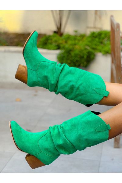 irmona Green Suede Dana - Μπότες Dallas