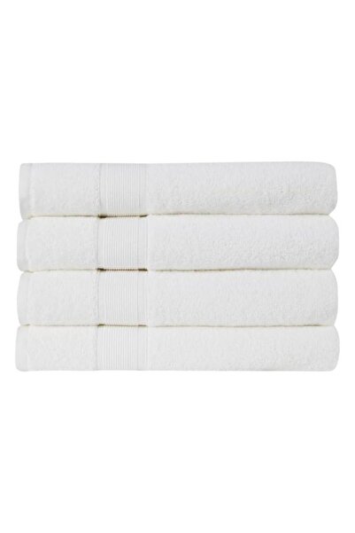 HOME ESSENTIALS Set of 4 100% Cotton Guest Towels, Soft Touch, Easy Dry, Lightweight Travel Towels