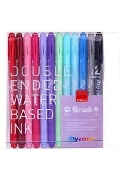 Dong-A My Color Brush Double Tip Felt Tip Pen 12pcs