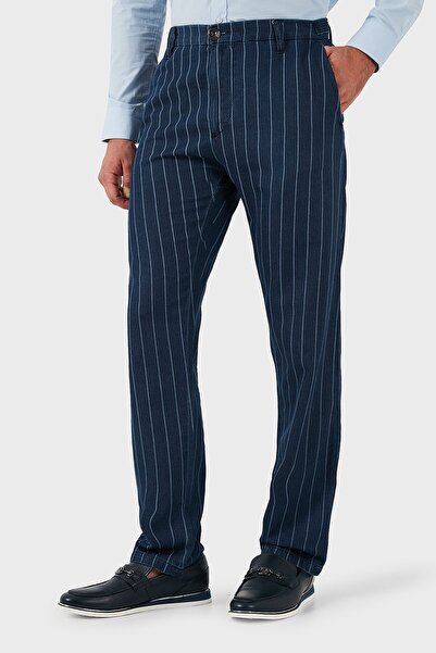 Armani Jeans Ανδρικό ριγέ βαμβακερό παντελόνι - A6P25 1C15