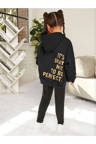 GLOWES Унисекс детски суитшърт - голям размер, с щампа, с качулка, идеален за перфектни