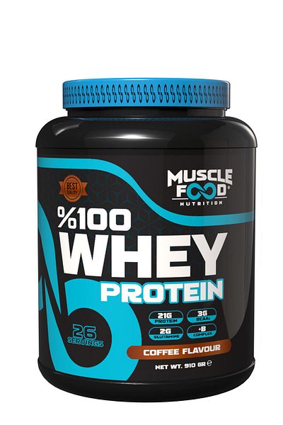 MUSCLEFOOD 910Gr 26 Serve - Coffee Flavored Concentrate Whey Protein Powder