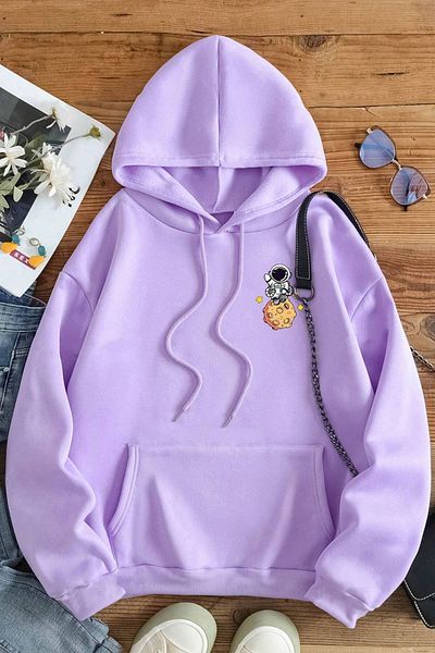 uyguntarz Übergroßes Sweatshirt mit Aufdruck „The Galaxy“.