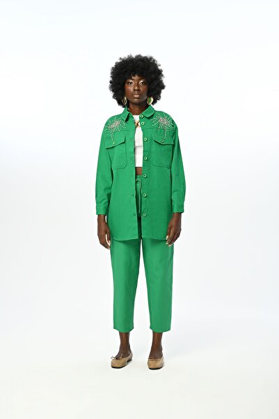 Orfeo Negro σακάκι με πέτρινο κέντημα