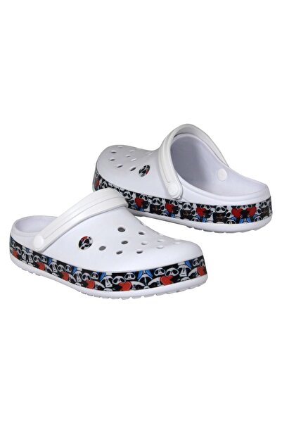 epona Panda Kalp Desenli Havuz Plaj Deniz Hastane Hemşire Sandalet Terlik