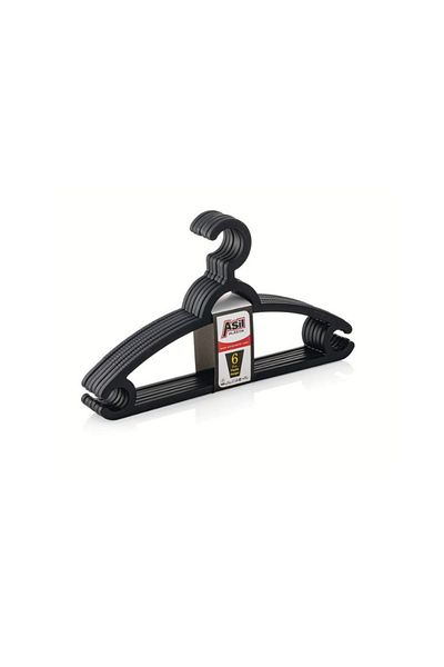 MG HOME 12 Pieces Black Luxury Plastic Clothing Hanger - a Quality T-Shirt and Shirt Hanger