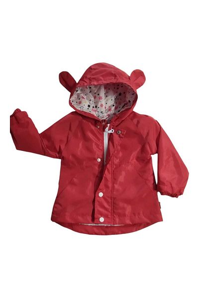 paşa bebe ve çocuk giyim Girl - Waterproof Hooded and Pocketed Raincoat Jacket