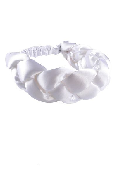 hahai accessories Women's Elastic Hair Braid White Hair Band