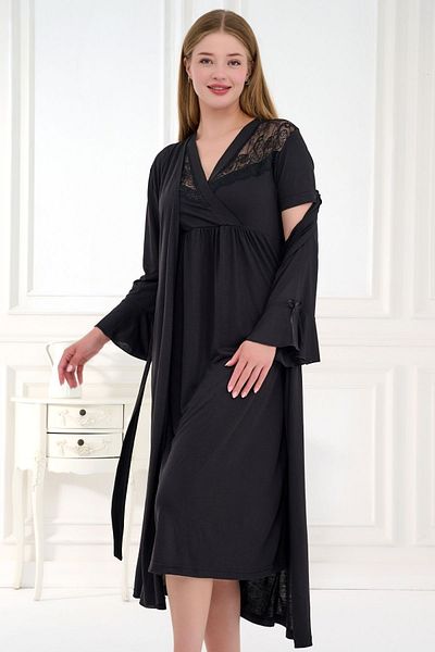 miss bird Maternity Nightie Set with Dressing Gown
