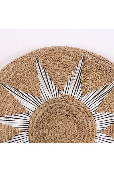 Mylamp Φυσικό Πιάτο Τοίχου Raffia 77 cm
