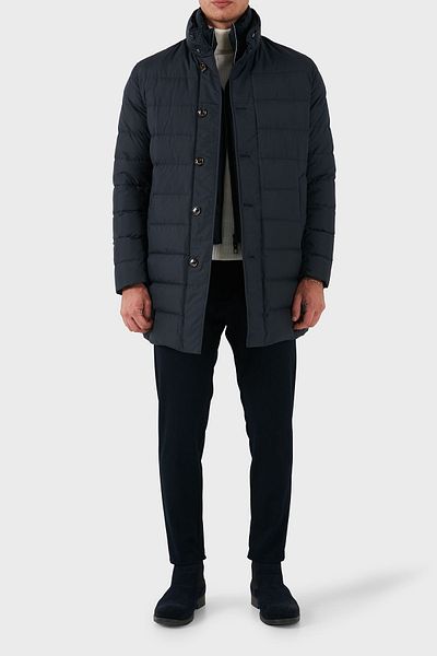 MONTECORE Men's Stand Collar Logo Regulat Fit Lined Coat - F07Mucx505 268 89