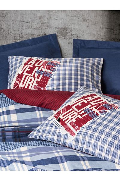 Cotton Box Σετ κρεβατοκάμαρας Roger Navy Blue Double Masculine