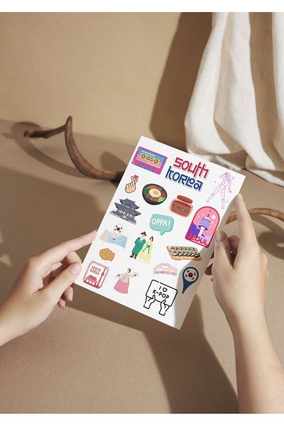 ANSHA CRAFTS مجموعة ملصقات Bullet Journal في كوريا الجنوبية - جدول الأعمال وكتاب التخطيط - للكمبيوتر المحمول والهاتف اللوحي